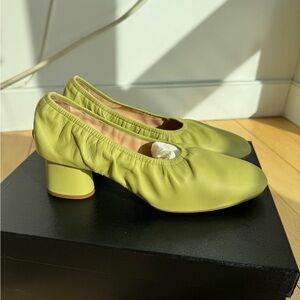 marina moscone block heel citrine shoes made in Italy size 37